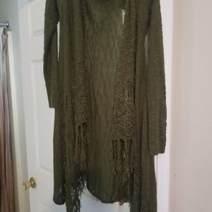 Green cardigan